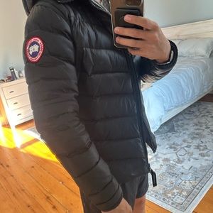 Canada Goose Black Hooded Jacket Medium